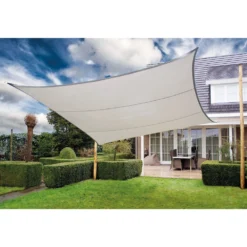 Zonnezeil Vierkant Zilvergrijs 550x550cm