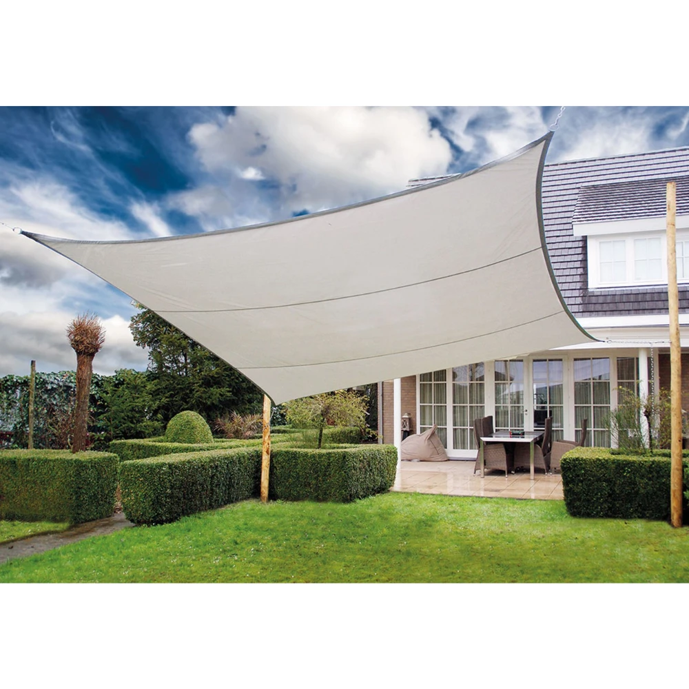 Zonnezeil Vierkant Zilvergrijs 550x550cm 1 Zonnezeil Vierkant Zilvergrijs 550x550cm