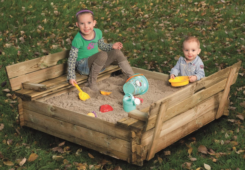 Zandbak Met Bankdeksel Geïmpregneerd Grenen 1 Zandbak Met Bankdeksel Geïmpregneerd Grenen