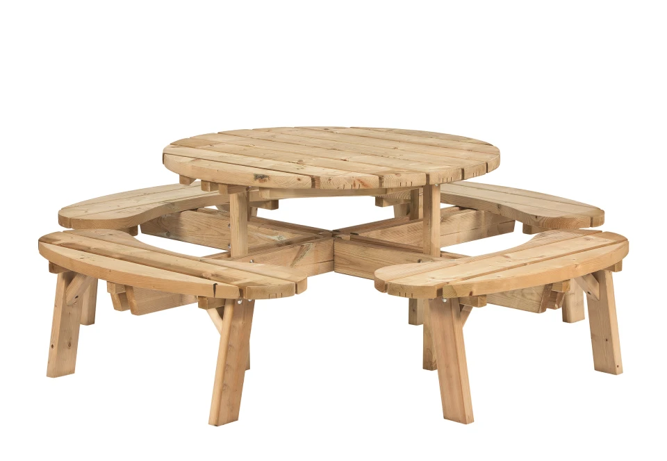 Picknicktafel Rond Geïmpregneerd Vuren 219×73 2 Picknicktafel Rond Geïmpregneerd Vuren 219×73 - Afbeelding 2