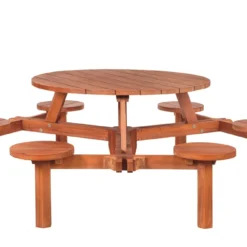 Hardhouten Picknicktafel Rondo