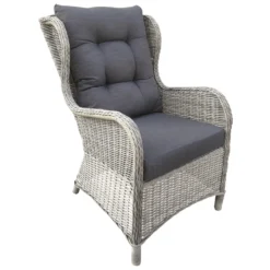 Wicker Relax Stoel Garfield Grijs Gemêleerd