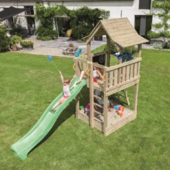 Houtpakket Pagoda Met Palen 8.8×8.8cm