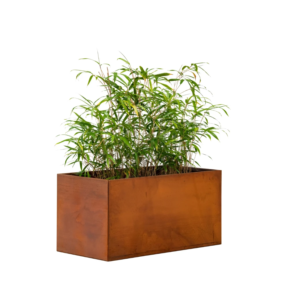 Bloembak Cortenstaal Groot 120x60x60cm 1 Bloembak Cortenstaal Groot 120x60x60cm