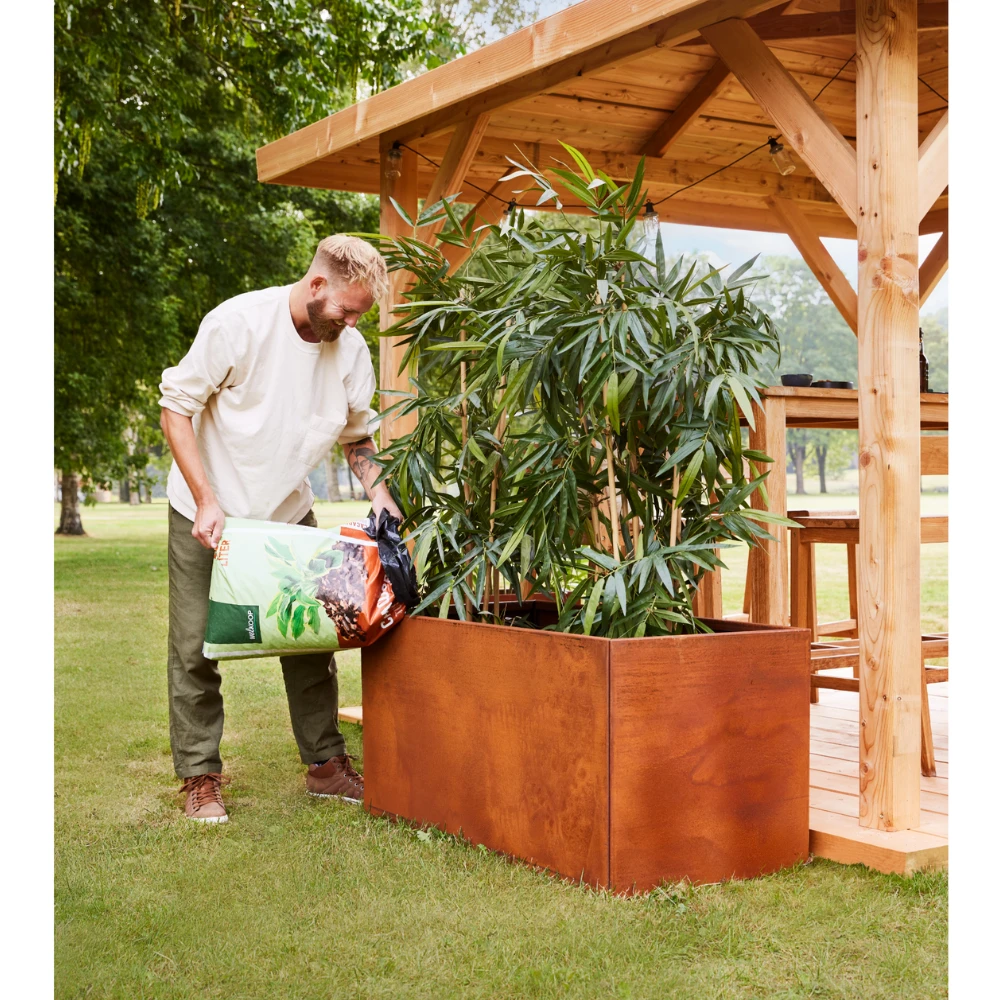 Bloembak Cortenstaal Groot 120x60x60cm 2 Bloembak Cortenstaal Groot 120x60x60cm - Afbeelding 2
