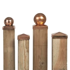 Paalornament Koperkleurig 9.1×9.1cm Bol/plaat