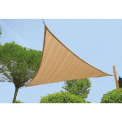 Zonnezeil Driehoek Zandbeige 420x420cm Zandbeige