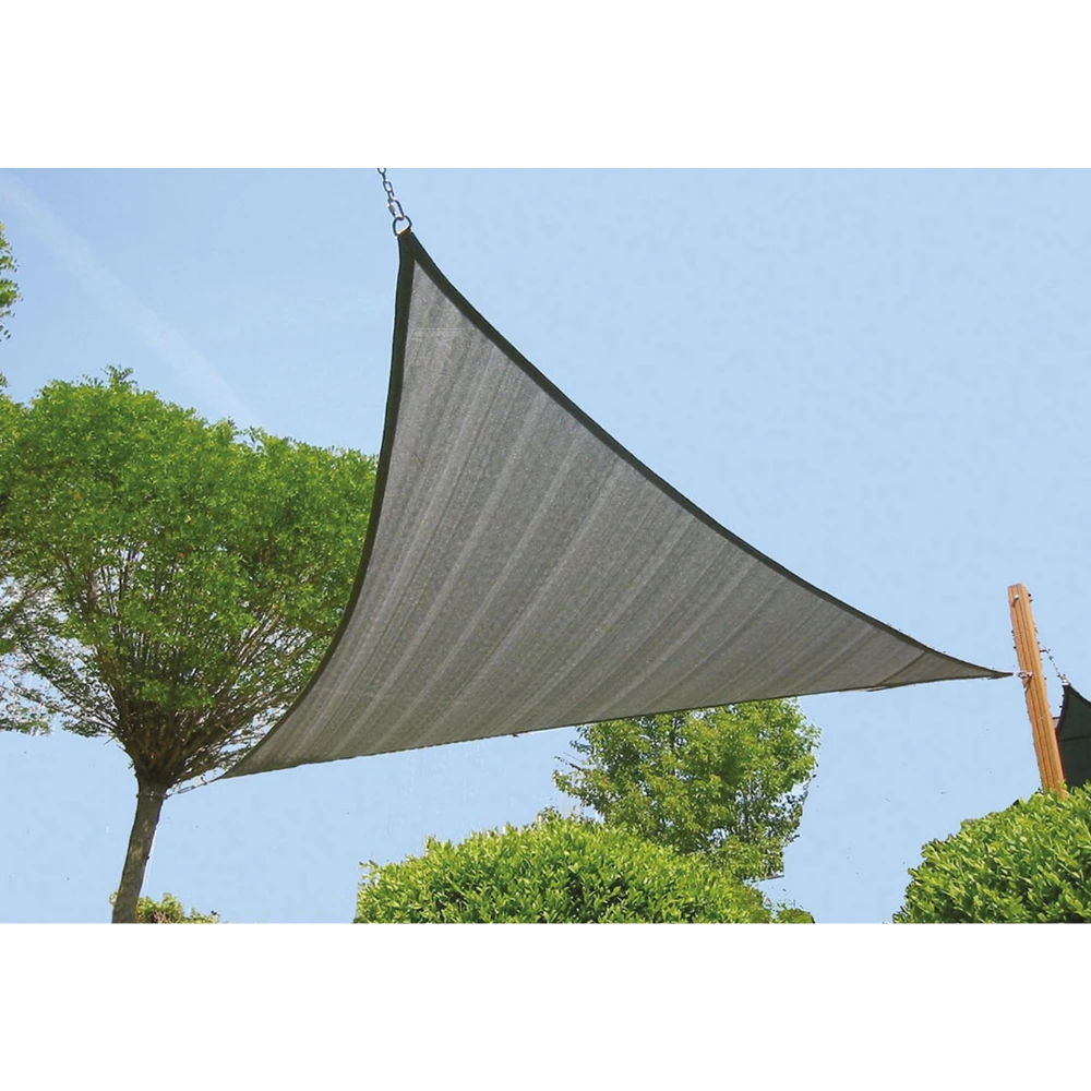 Zonnezeil Driehoek Zilvergrijs 550x550cm 1 Zonnezeil Driehoek Zilvergrijs 550x550cm