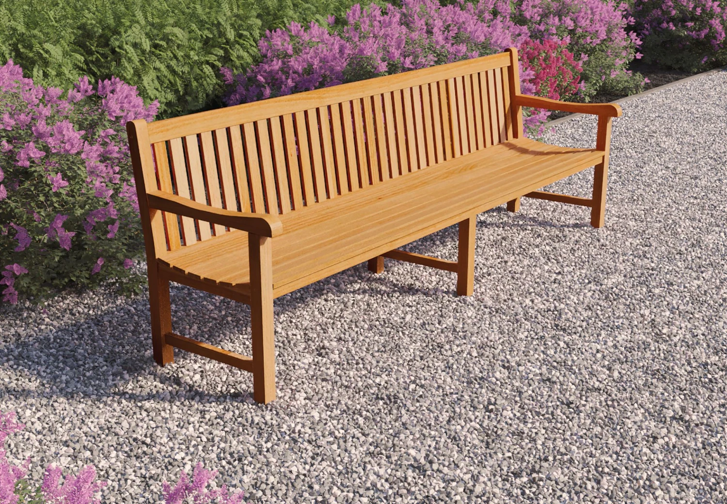 Parkbank Norwich Teak 250x90x44 1 Parkbank Norwich Teak 250x90x44