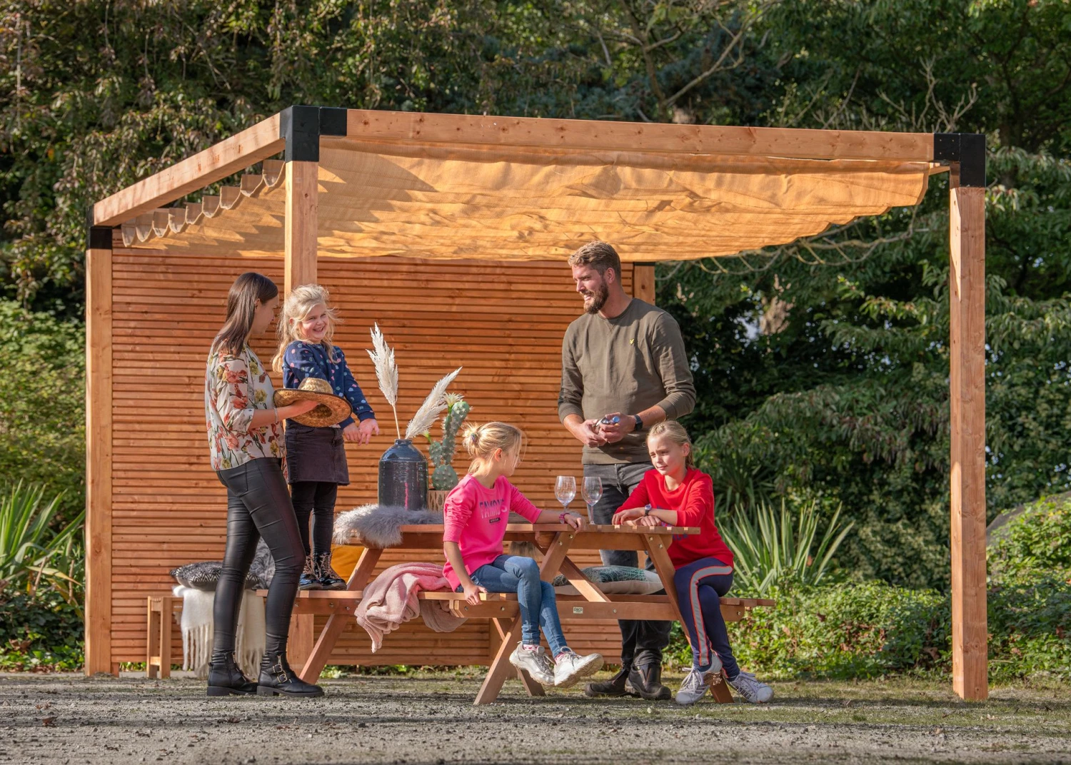 Picknicktafel Economy Hardhout 160x150x75 3 Picknicktafel Economy Hardhout 160x150x75 - Afbeelding 3