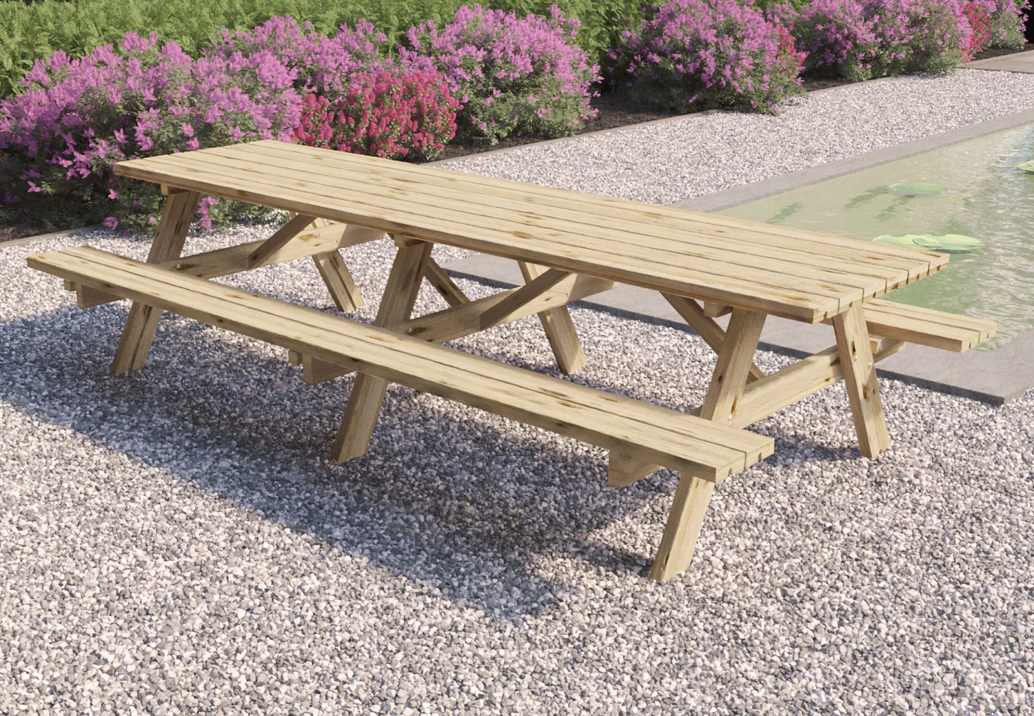 Picknicktafel Geïmpregneerd Hout 300x154x74 1 Picknicktafel Geïmpregneerd Hout 300x154x74
