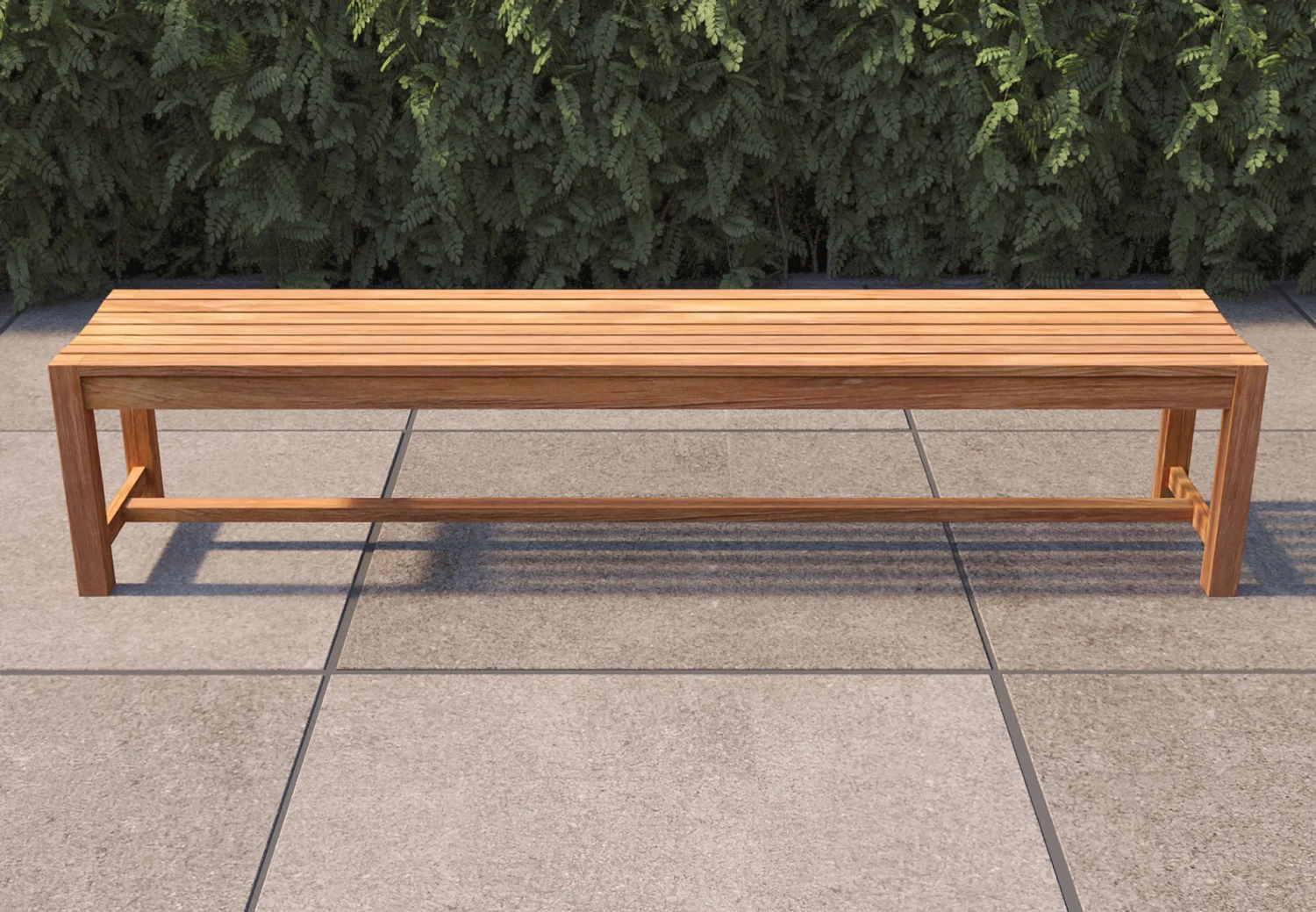 Tennisbank Court Teak 200x40x45 1 Tennisbank Court Teak 200x40x45