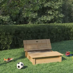 +Garden® Zandbak Vierkant Met Deksel L100xB100xH24 Cm -Goedkope Natuur Plek Winkel Zandbak vierkant